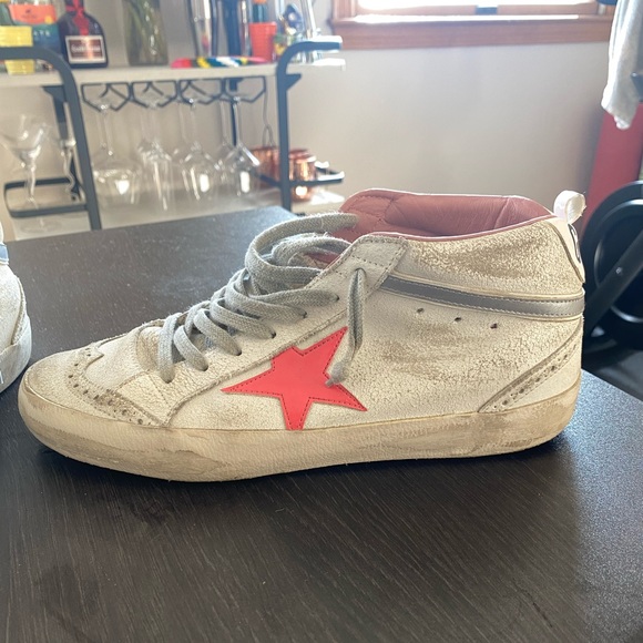 Authentic LIKE NEW Golden Goose White & Pink Mid Star Sneakers Size 39 / US 9 - Picture 4 of 12